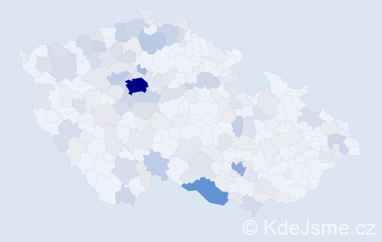 Příjmení: 'Ziková', počet výskytů 467 v celé ČR
