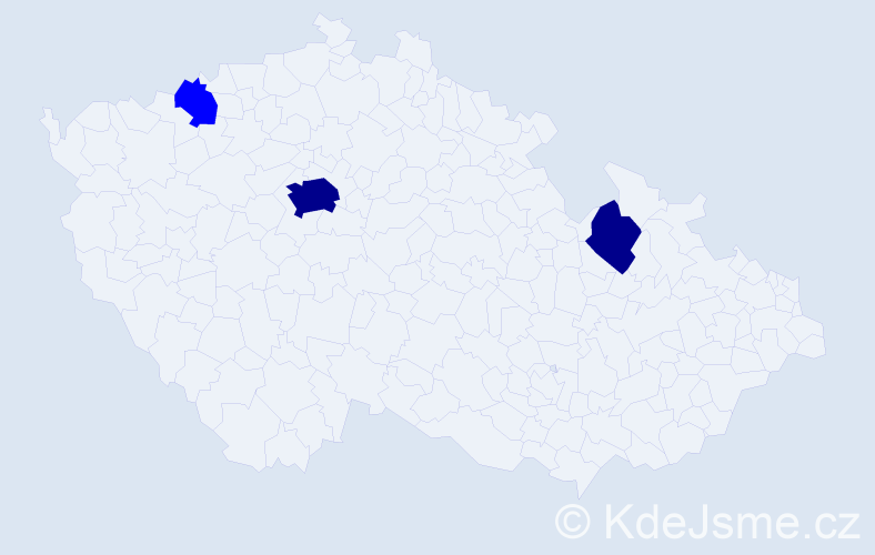 Příjmení: 'Kreller', počet výskytů 8 v celé ČR