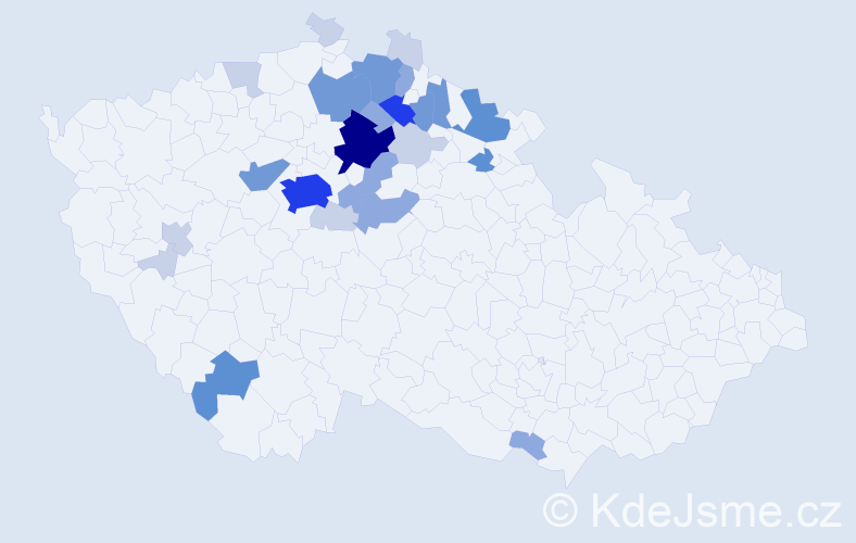 Příjmení: 'Palounek', počet výskytů 82 v celé ČR