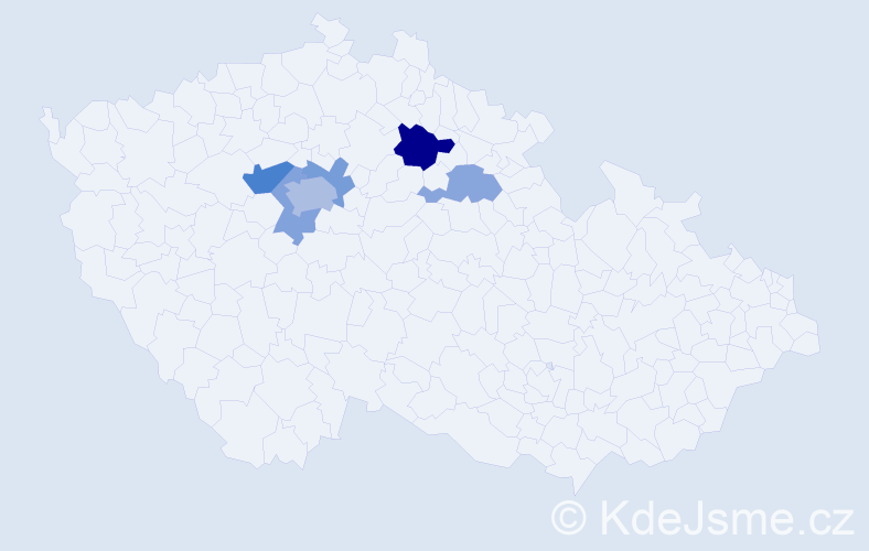 Příjmení: 'Kozychar', počet výskytů 11 v celé ČR