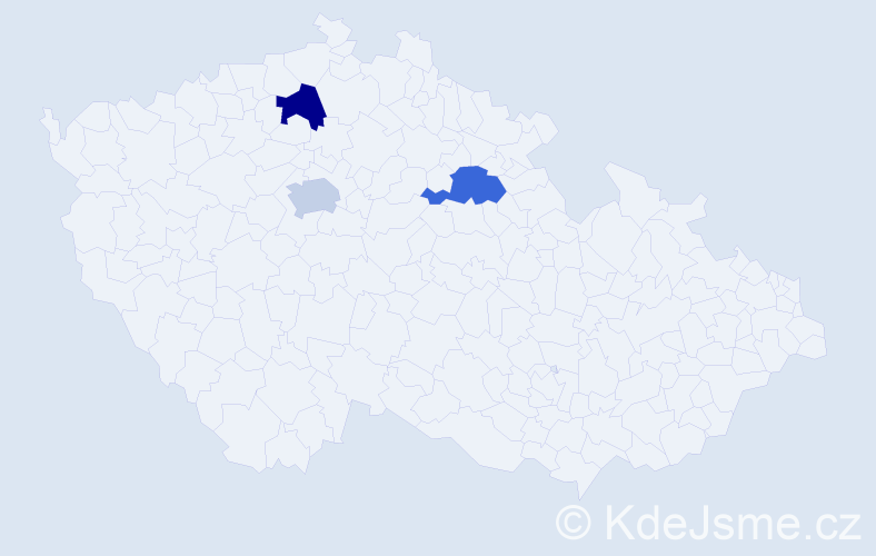 Příjmení: 'Choban', počet výskytů 3 v celé ČR