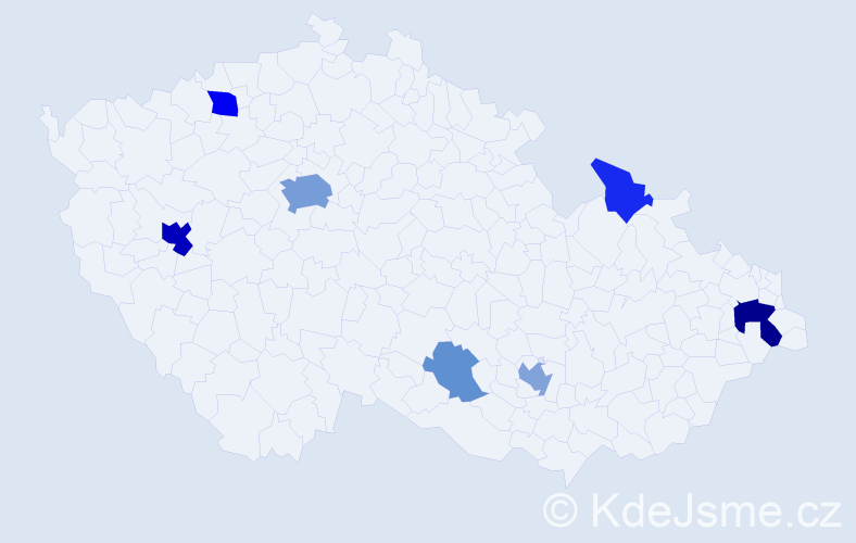 Příjmení: 'Hassanová', počet výskytů 20 v celé ČR