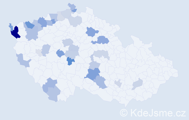 Příjmení: 'Tran Thanh', počet výskytů 67 v celé ČR