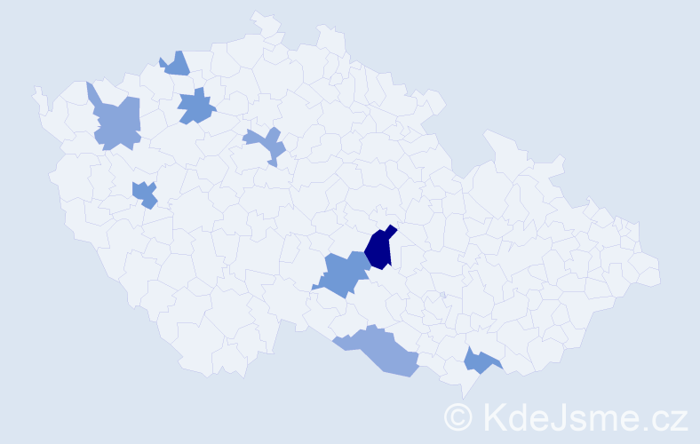 Příjmení: 'Drejčková', počet výskytů 29 v celé ČR
