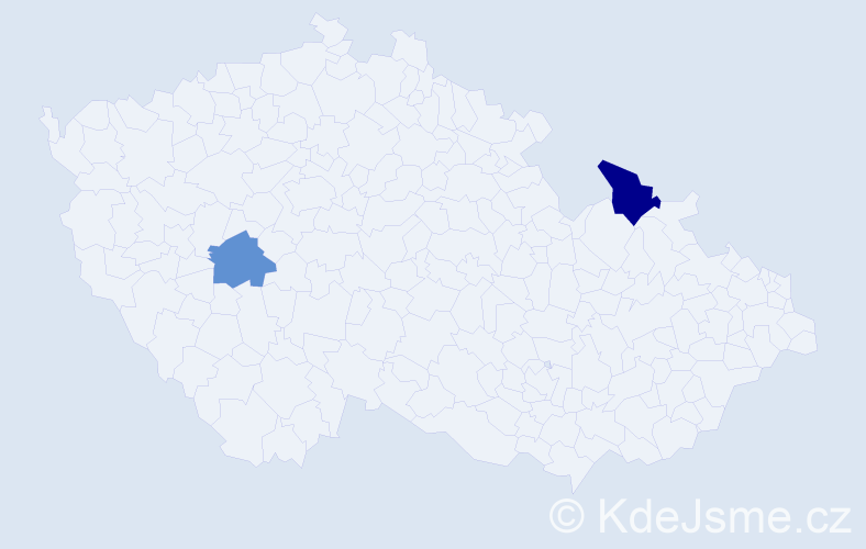 Příjmení: 'Pálenkásová', počet výskytů 5 v celé ČR