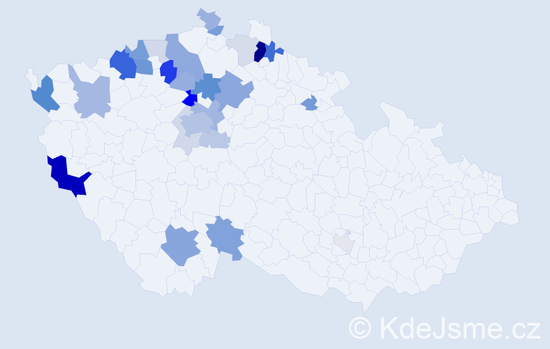 Příjmení: 'Feigl', počet výskytů 85 v celé ČR