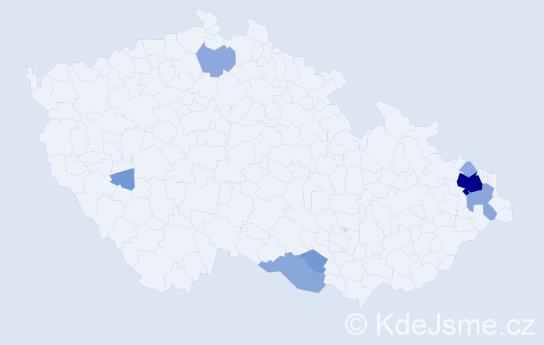 Příjmení: 'Leňko', počet výskytů 23 v celé ČR