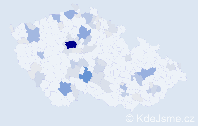 Příjmení: 'Koutek', počet výskytů 213 v celé ČR