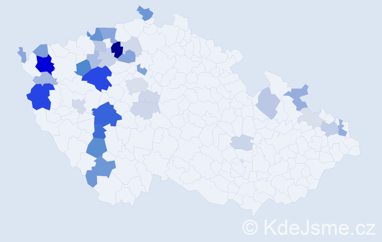 Příjmení: 'Brda', počet výskytů 113 v celé ČR
