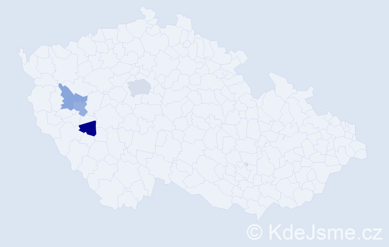 Příjmení: 'Kokeisl', počet výskytů 7 v celé ČR