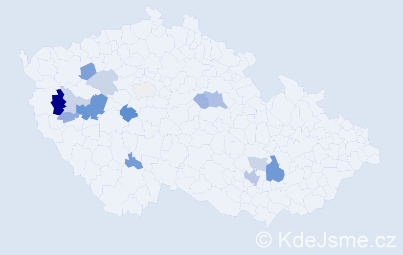 Příjmení: 'Pechmann', počet výskytů 42 v celé ČR