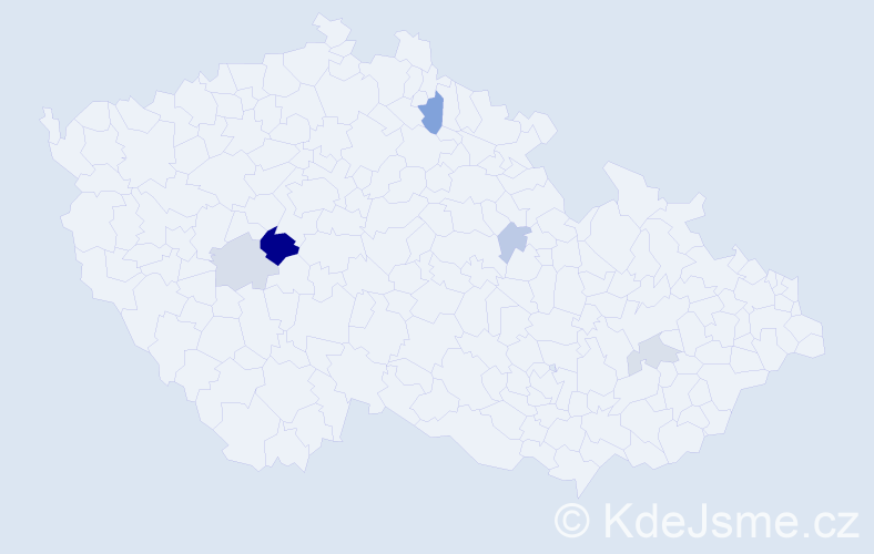 Příjmení: 'Kokštejnová', počet výskytů 11 v celé ČR