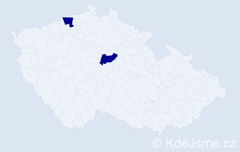 Příjmení: 'Johannis', počet výskytů 6 v celé ČR