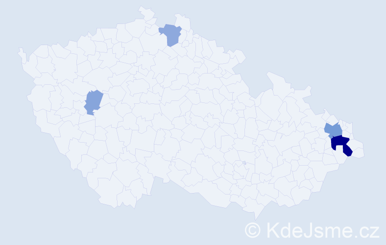 Příjmení: 'Tluček', počet výskytů 22 v celé ČR