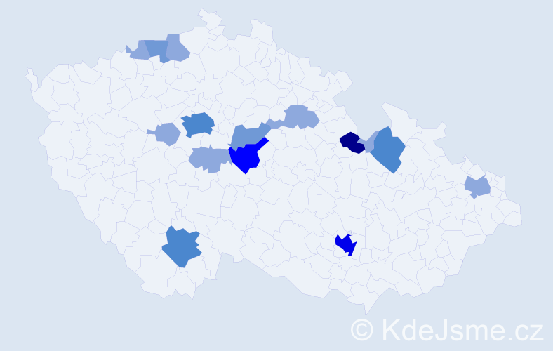 Příjmení: 'Barnatová', počet výskytů 35 v celé ČR