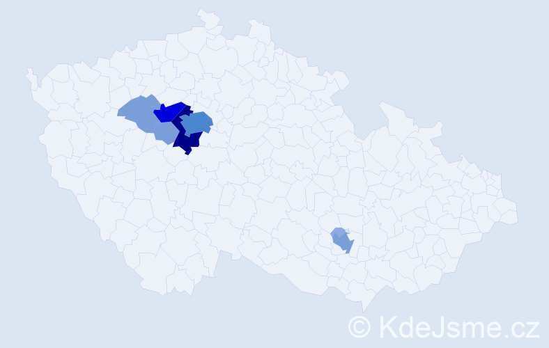 Příjmení: 'Peslová', počet výskytů 23 v celé ČR
