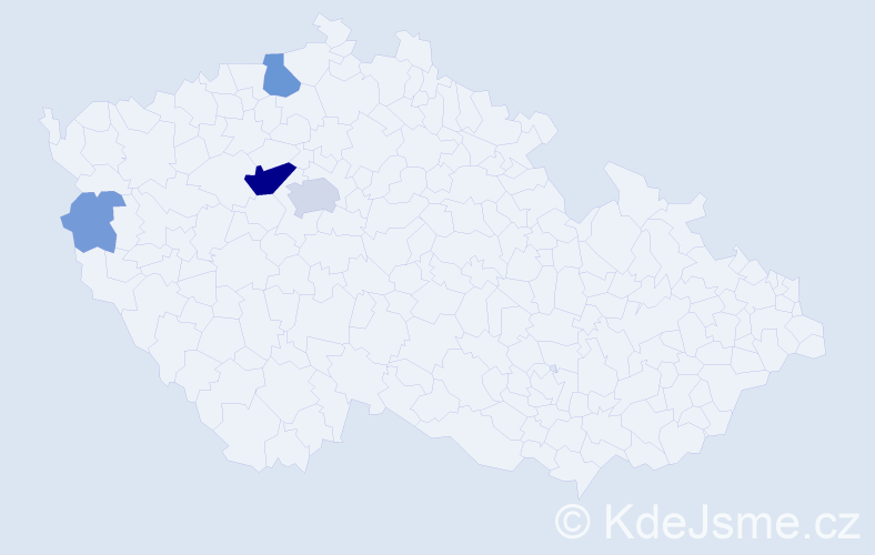 Příjmení: 'Nežerný', počet výskytů 16 v celé ČR
