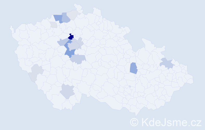 Příjmení: 'Humpl', počet výskytů 70 v celé ČR