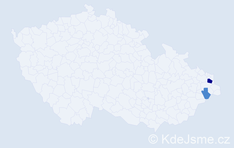 Příjmení: 'Kajpuš', počet výskytů 4 v celé ČR