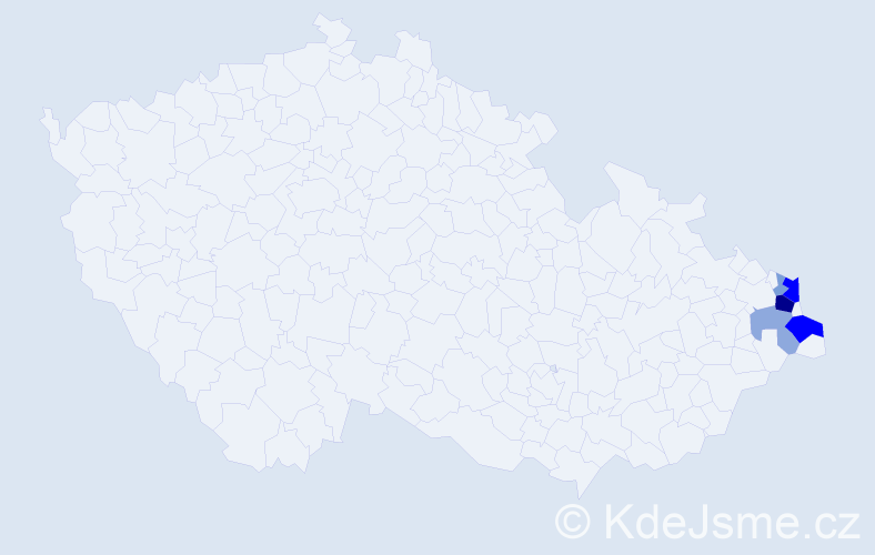 Příjmení: 'Gałuszka', počet výskytů 20 v celé ČR