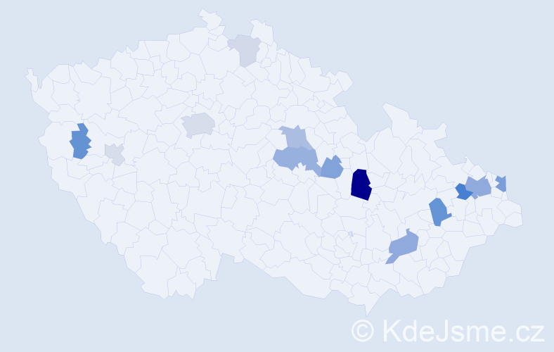 Příjmení: 'Prusáková', počet výskytů 32 v celé ČR
