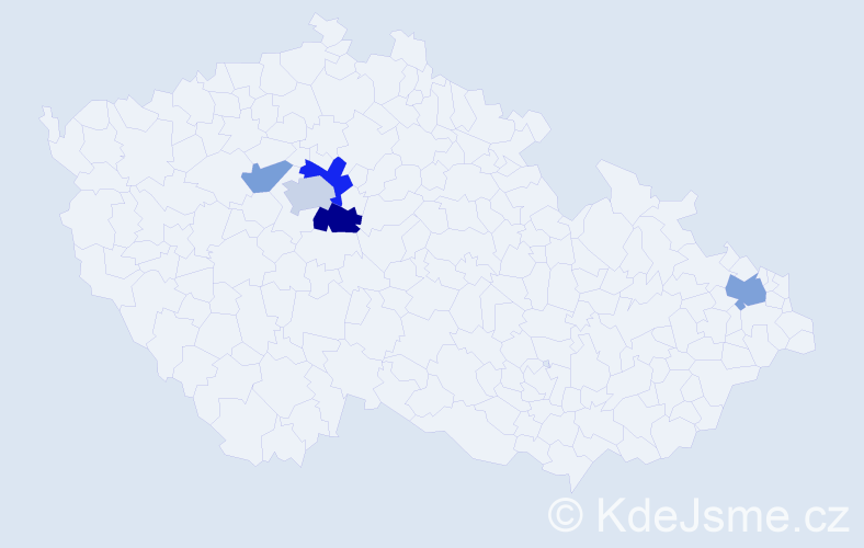 Příjmení: 'Wszolek', počet výskytů 9 v celé ČR