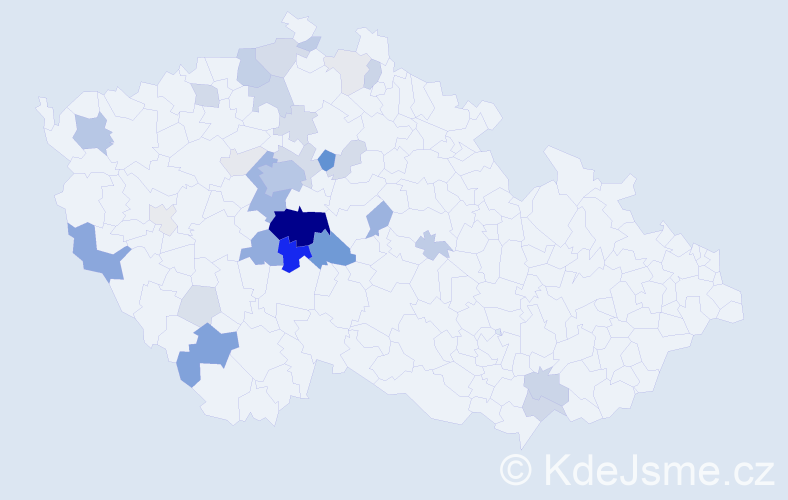 Příjmení: 'Vrňák', počet výskytů 124 v celé ČR