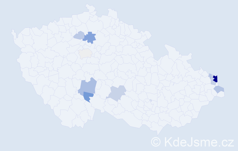 Příjmení: 'Lotter', počet výskytů 38 v celé ČR