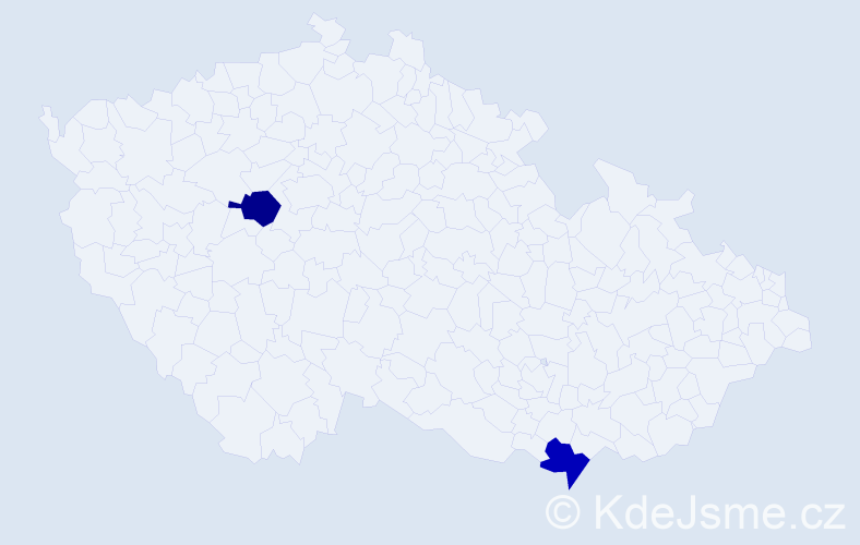 Příjmení: 'Ciusca', počet výskytů 2 v celé ČR