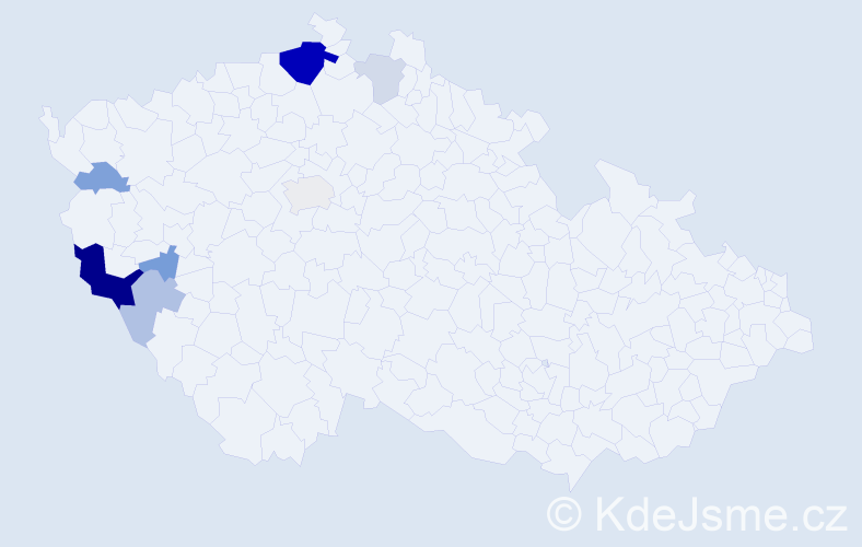 Příjmení: 'Benzlová', počet výskytů 21 v celé ČR