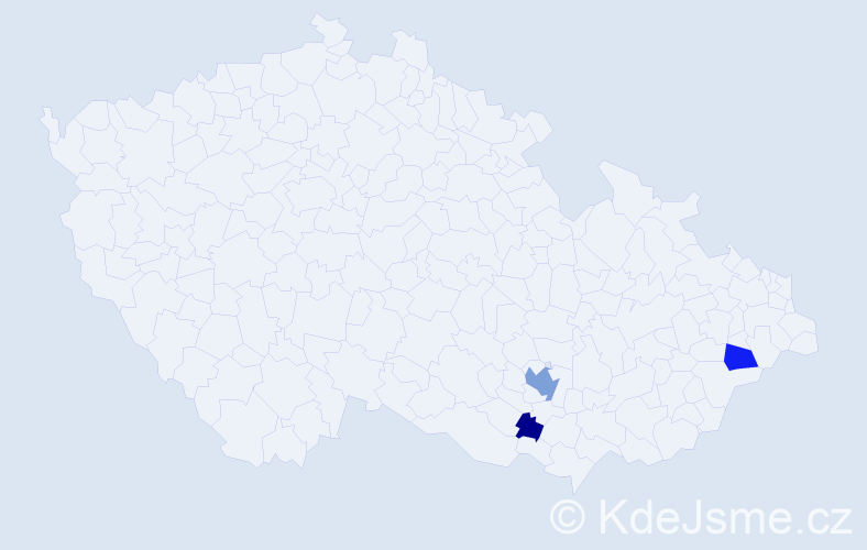 Příjmení: 'Najvirtová', počet výskytů 8 v celé ČR