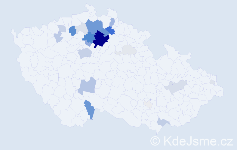 Příjmení: 'Hašlar', počet výskytů 98 v celé ČR