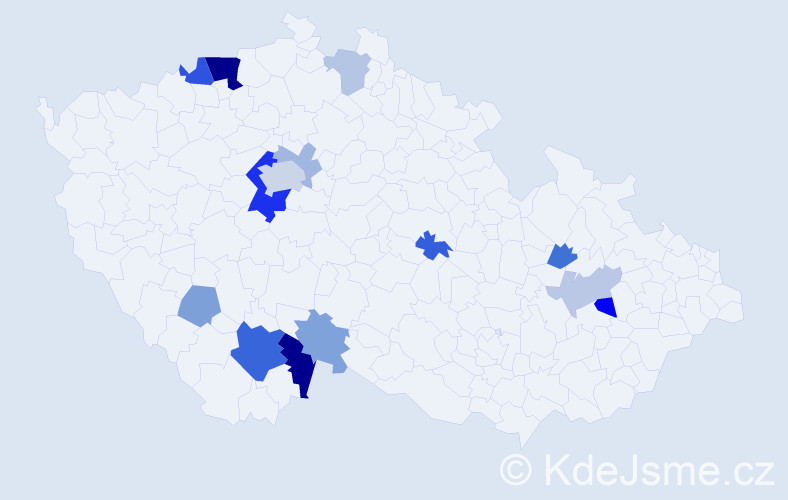 Příjmení: 'Rohrbachová', počet výskytů 33 v celé ČR