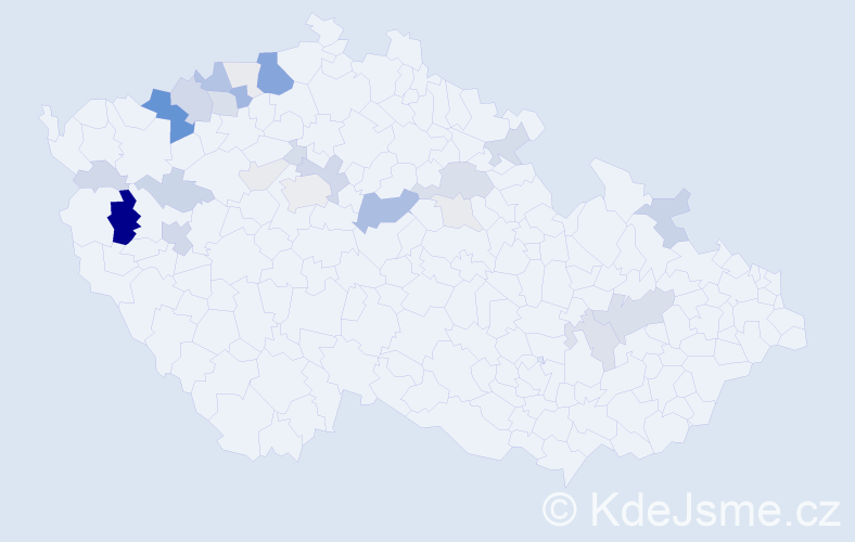 Příjmení: 'Gebertová', počet výskytů 80 v celé ČR
