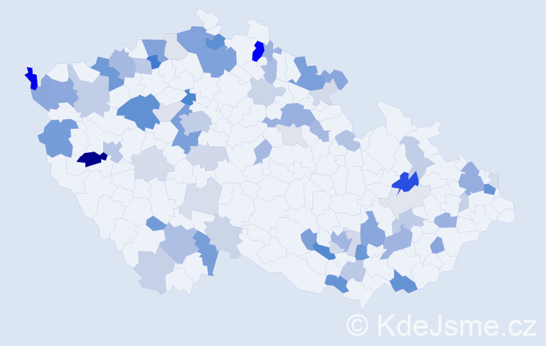 Příjmení: 'Černák', počet výskytů 199 v celé ČR