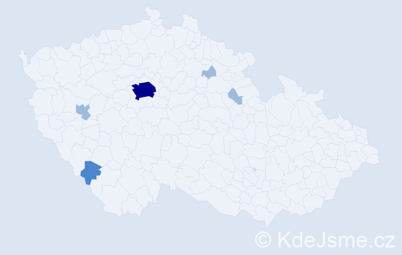 Příjmení: 'Trytová', počet výskytů 9 v celé ČR