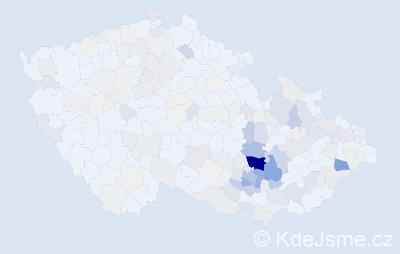 Příjmení: 'Pernica', počet výskytů 949 v celé ČR