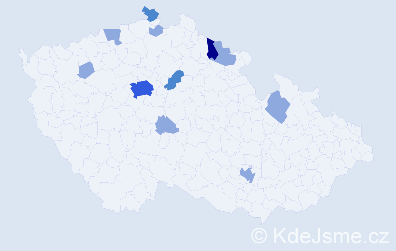 Příjmení: 'Auerswald', počet výskytů 19 v celé ČR