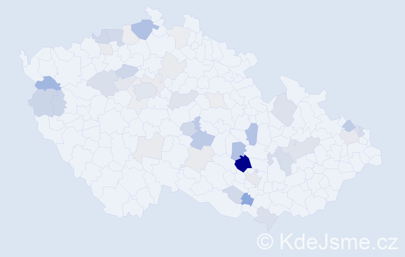 Příjmení: 'Babička', počet výskytů 109 v celé ČR