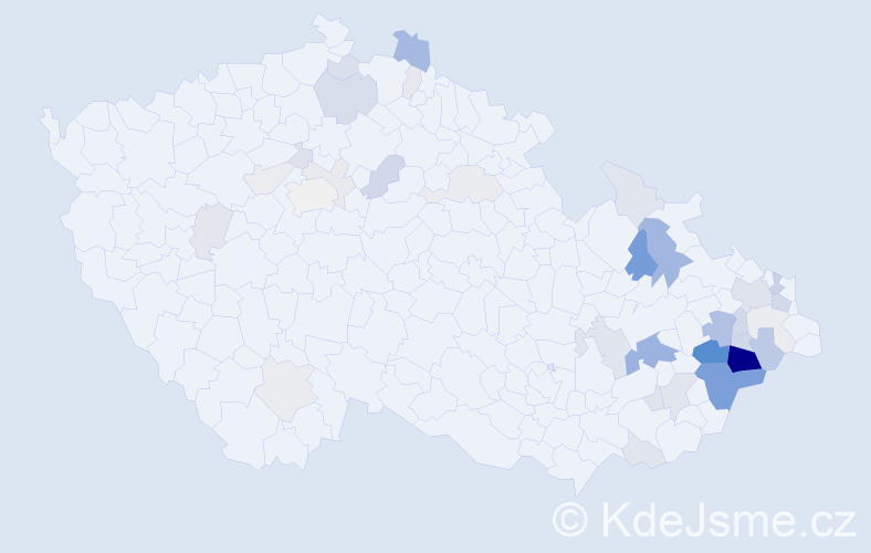 Příjmení: 'Basel', počet výskytů 126 v celé ČR