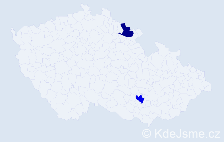 Příjmení: 'Kostadinovská', počet výskytů 4 v celé ČR
