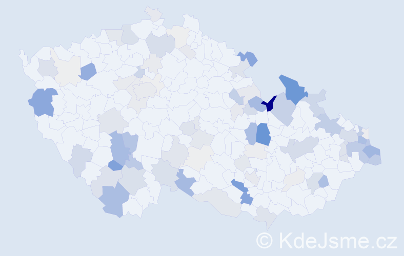 Příjmení: 'Hečková', počet výskytů 324 v celé ČR