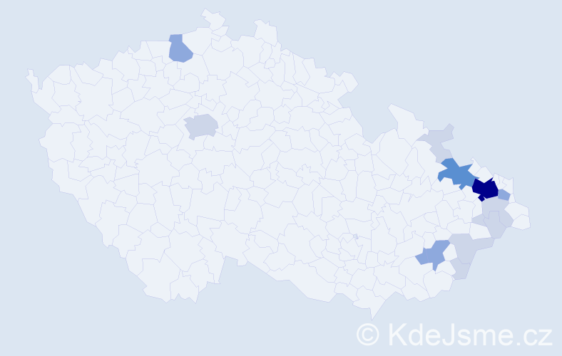 Příjmení: 'Bjalek', počet výskytů 35 v celé ČR