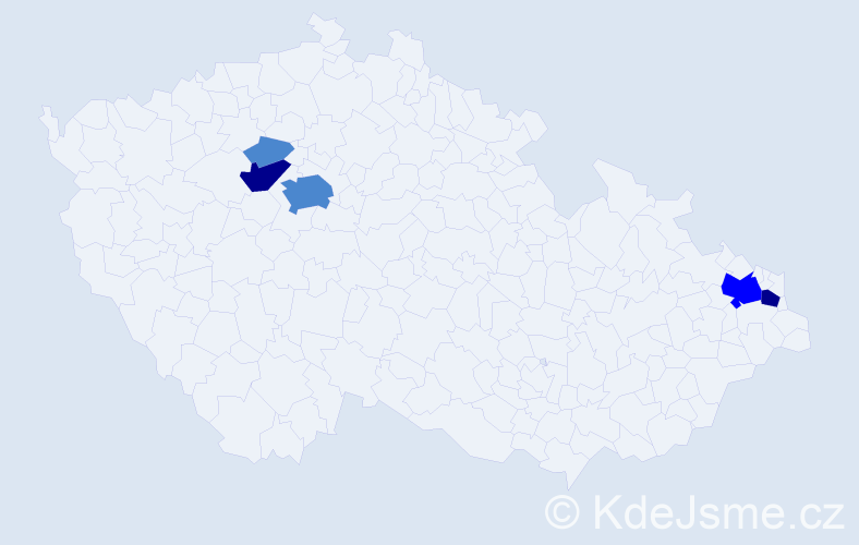 Příjmení: 'Piláriková', počet výskytů 10 v celé ČR