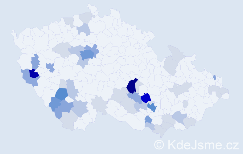 Příjmení: 'Matulková', počet výskytů 146 v celé ČR