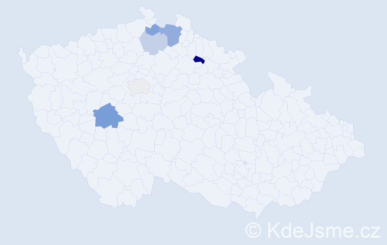 Příjmení: 'Kobrynová', počet výskytů 11 v celé ČR