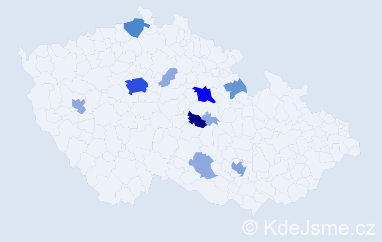 Příjmení: 'Klabeneš', počet výskytů 32 v celé ČR