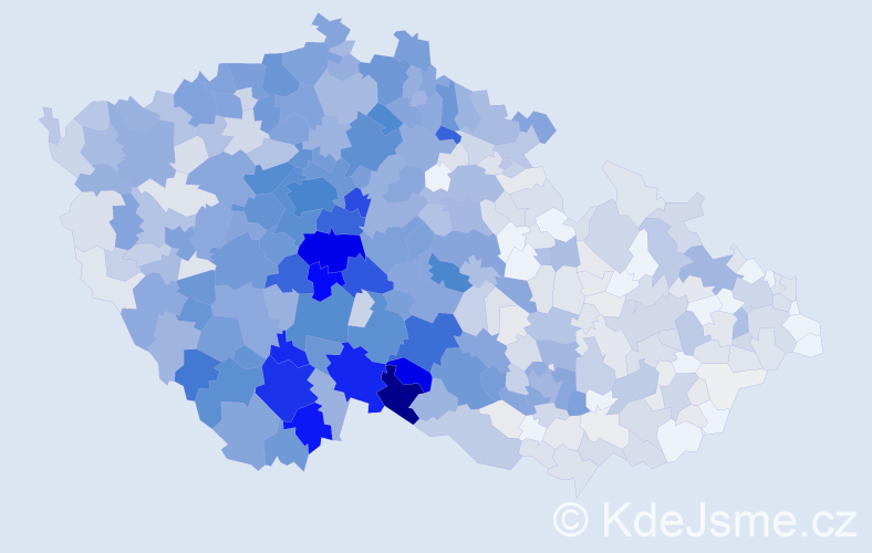 Příjmení: 'Tůma', počet výskytů 4736 v celé ČR