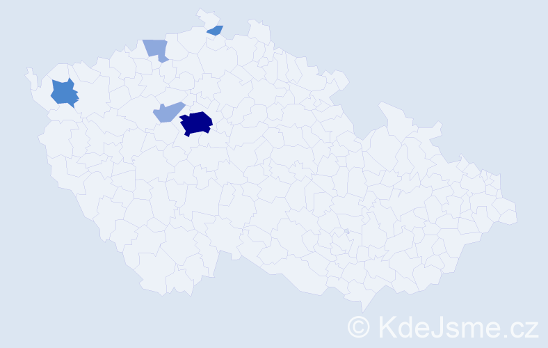 Příjmení: 'Pietsch', počet výskytů 11 v celé ČR