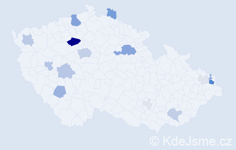 Příjmení: 'Černičková', počet výskytů 34 v celé ČR